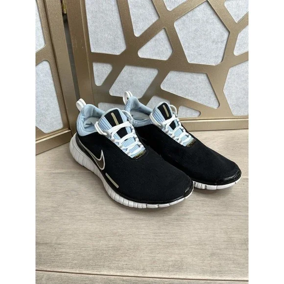 Nike Women Free 5.0 sz 8 Running Shoes Blue black 308975 Lace Up sneakers - Picture 1 of 10